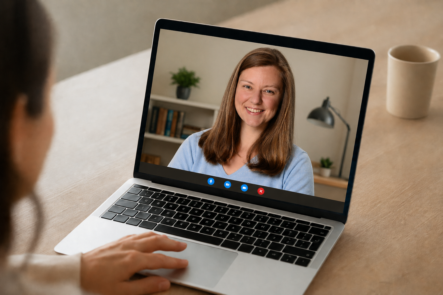 Laptop mit Online-Meeting